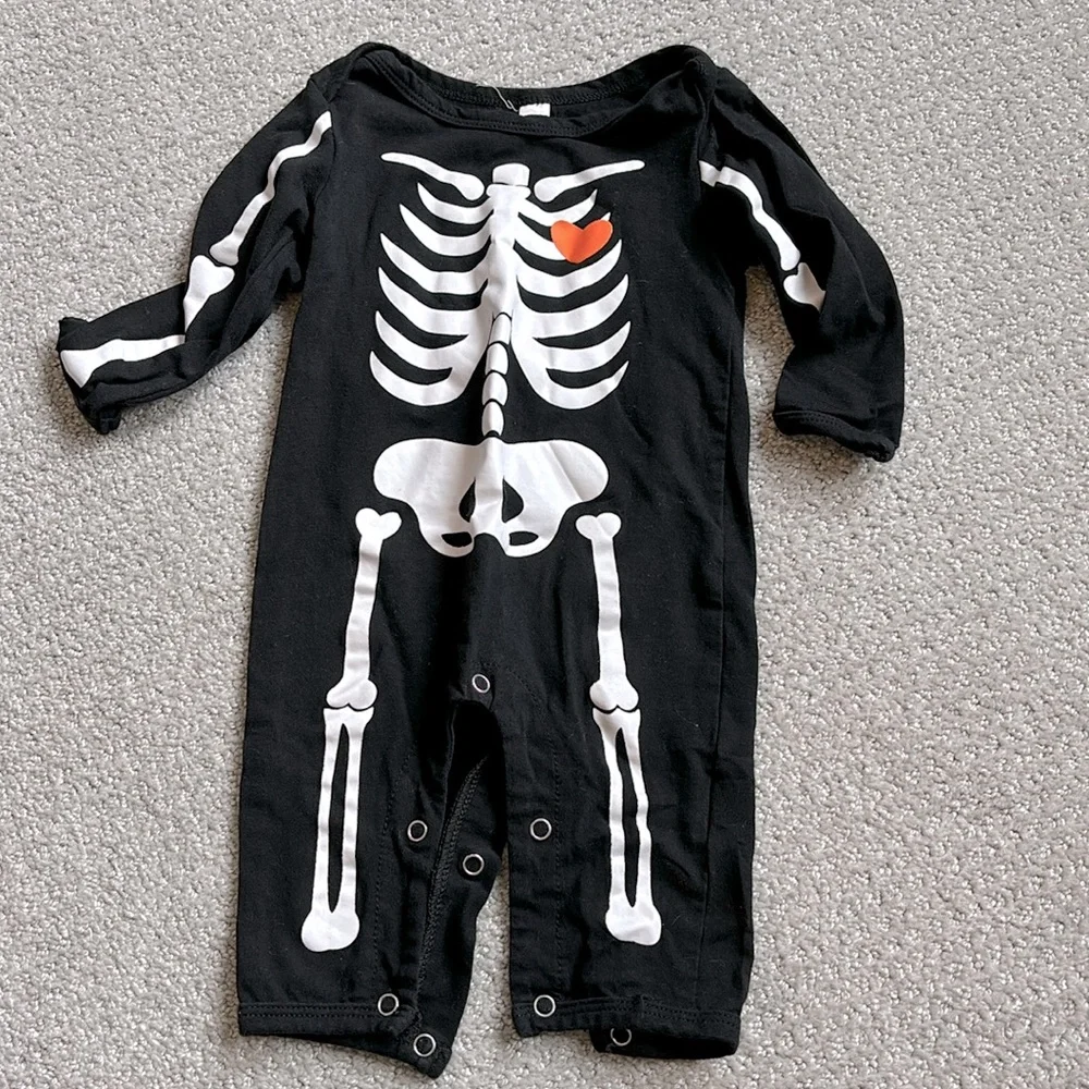 3-6 Month Halloween Skeleton Jumpsuit